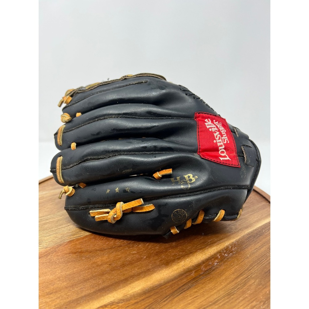 Louisville Slugger Baseball Glove Black Leather Youth Infield Outfield - Picture 3 of 9